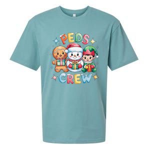 Peds Crew Christmas Pediatric Nurse Xmas Nursing Aide Group Sueded Cloud Jersey T-Shirt