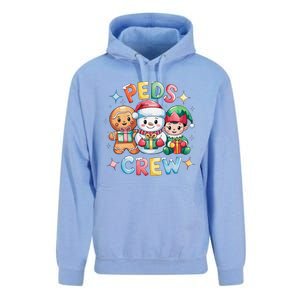 Peds Crew Christmas Pediatric Nurse Xmas Nursing Aide Group Unisex Surf Hoodie