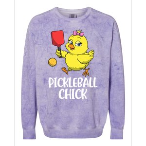 Pickleball Chick Cute Gift Colorblast Crewneck Sweatshirt