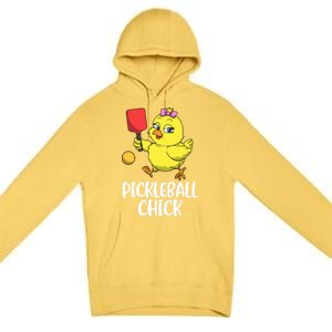 Pickleball Chick Cute Gift Premium Pullover Hoodie