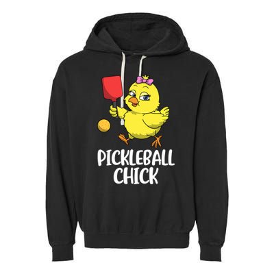 Pickleball Chick Cute Gift Garment-Dyed Fleece Hoodie