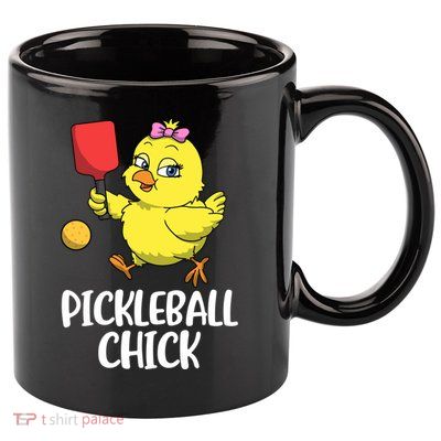 Pickleball Chick Cute Gift 11oz C Handle Ceramic Mug