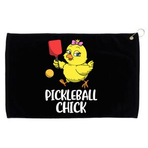 Pickleball Chick Cute Gift Grommeted Golf Towel