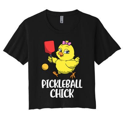 Pickleball Chick Cute Gift Crop Top