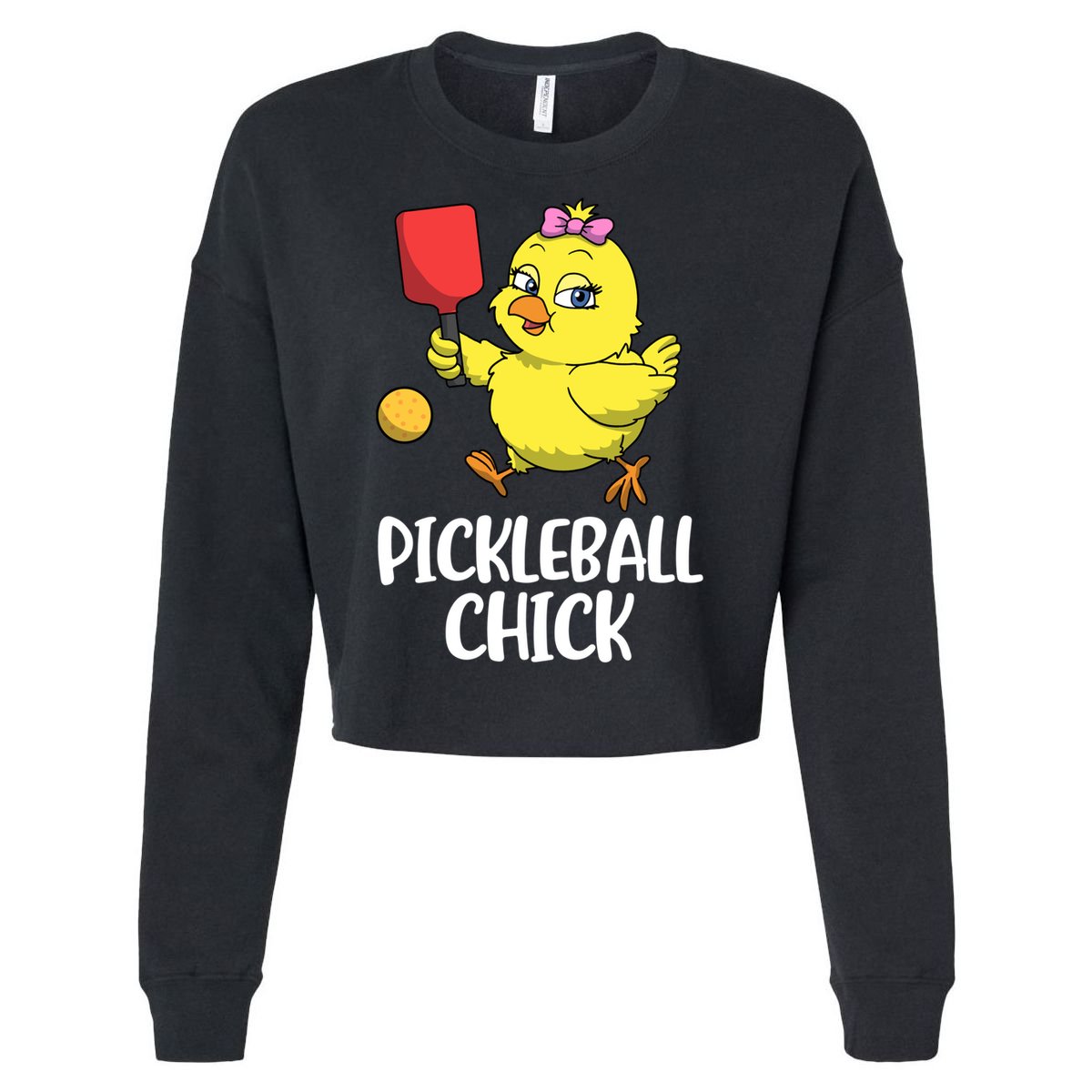 Pickleball Chick Cute Gift Cropped Pullover Crew