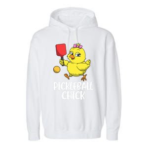 Pickleball Chick Cute Gift Garment-Dyed Fleece Hoodie