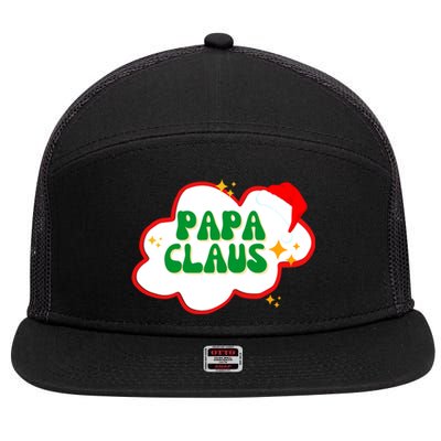 Papa Claus Christmas Gift 7 Panel Mesh Trucker Snapback Hat