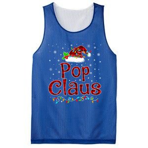 Pop Claus Christmas Pajama Matching Family Xmas Lights Gift Mesh Reversible Basketball Jersey Tank