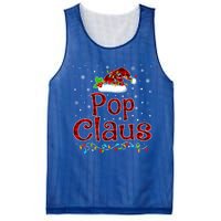 Pop Claus Christmas Pajama Matching Family Xmas Lights Gift Mesh Reversible Basketball Jersey Tank