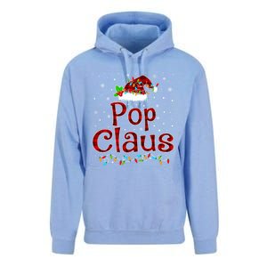 Pop Claus Christmas Pajama Matching Family Xmas Lights Gift Unisex Surf Hoodie