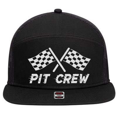 Pit Crew Costume For Race Car Parties 7 Panel Mesh Trucker Snapback Hat