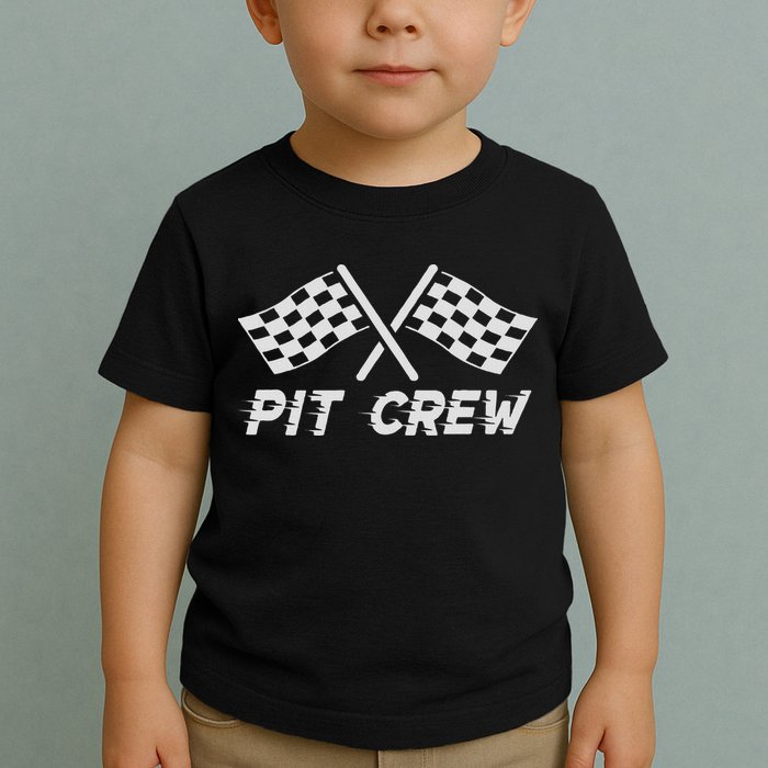 Pit Crew Costume For Race Car Parties Toddler T-Shirt