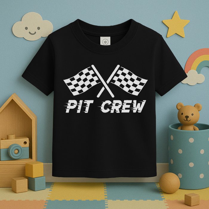 Pit Crew Costume For Race Car Parties Toddler T-Shirt