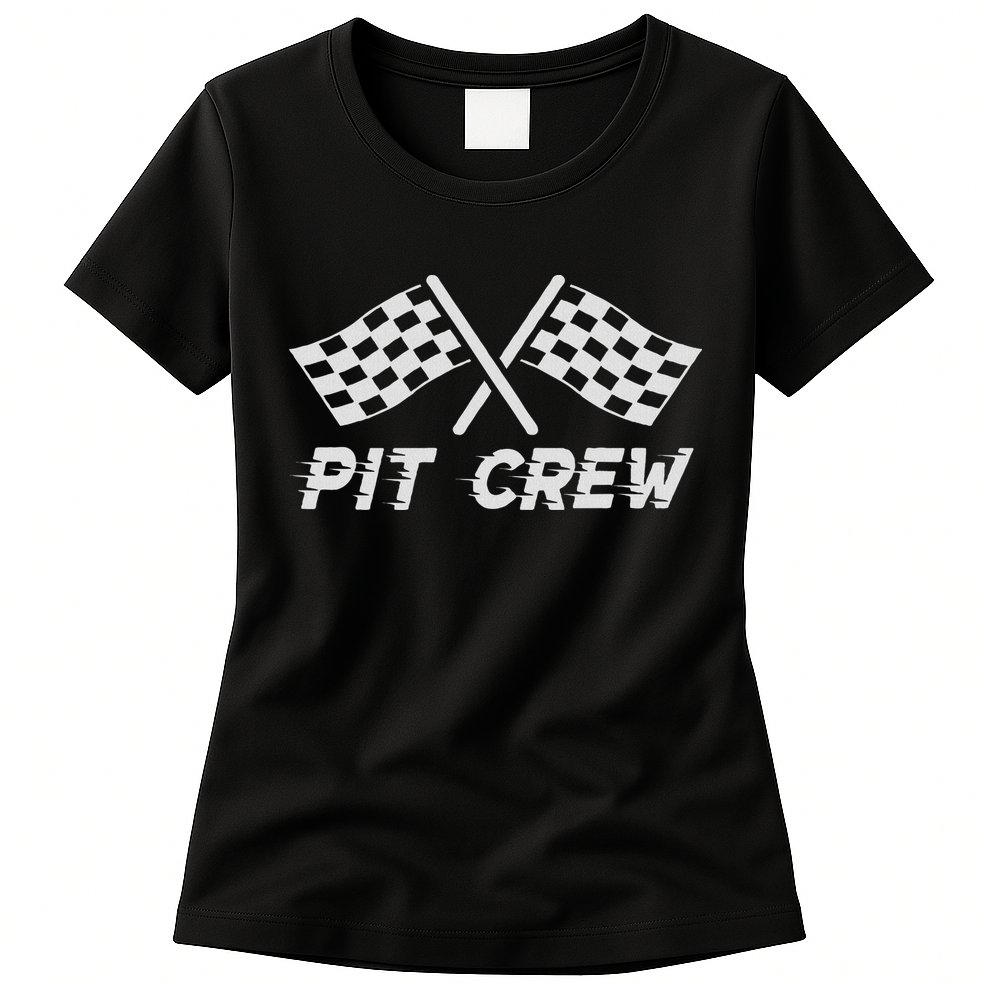 Pit Crew Costume For Race Car Parties Womens T-Shirt