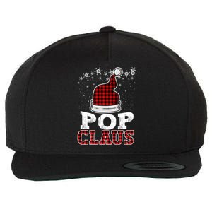 Pop Claus Christmas Santa Hat Buffalo Plaid Matching Family Cool Gift Wool Snapback Cap