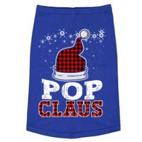 Pop Claus Christmas Santa Hat Buffalo Plaid Matching Family Cool Gift Doggie Tank