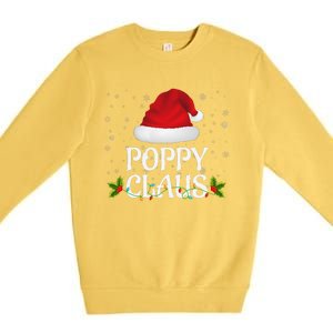 Poppy Claus Christmas Lights Santa Pajama Family Matching Premium Crewneck Sweatshirt