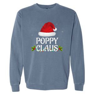 Poppy Claus Christmas Lights Santa Pajama Family Matching Garment-Dyed Sweatshirt