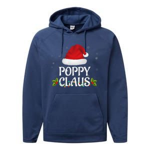 Poppy Claus Christmas Lights Santa Pajama Family Matching Performance Fleece Hoodie