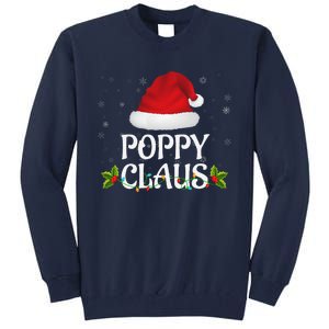 Poppy Claus Christmas Lights Santa Pajama Family Matching Tall Sweatshirt