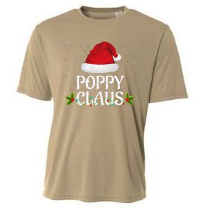 Poppy Claus Christmas Lights Santa Pajama Family Matching Cooling Performance Crew T-Shirt