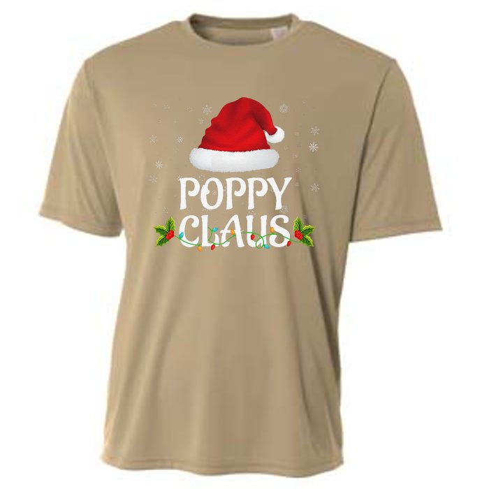 Poppy Claus Christmas Lights Santa Pajama Family Matching Cooling Performance Crew T-Shirt