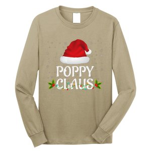 Poppy Claus Christmas Lights Santa Pajama Family Matching Long Sleeve Shirt