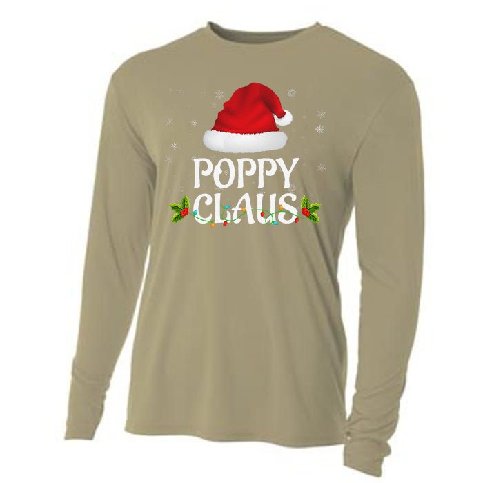 Poppy Claus Christmas Lights Santa Pajama Family Matching Cooling Performance Long Sleeve Crew