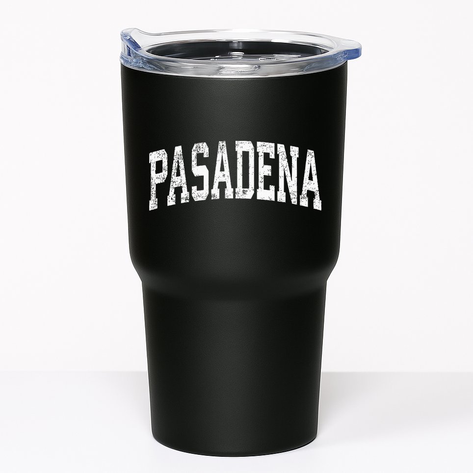 Pasadena California CA Vintage Athletic Sports Tumbler