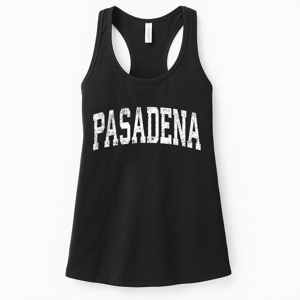 Pasadena California CA Vintage Athletic Sports Womens Tank Top