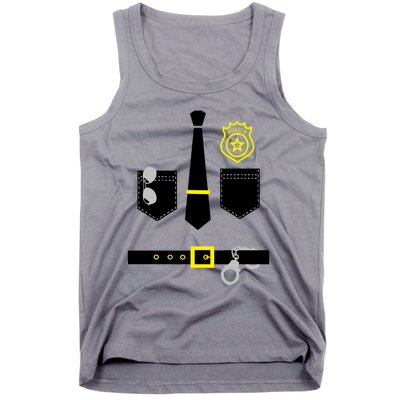 Police Costume Cool Gift Halloween Policeman Uniform Cool Gift Tank Top