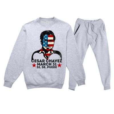 Pride Cesar Chavez Day Celebration Premium Crewneck Sweatsuit Set