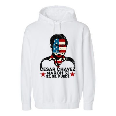 Pride Cesar Chavez Day Celebration Garment-Dyed Fleece Hoodie