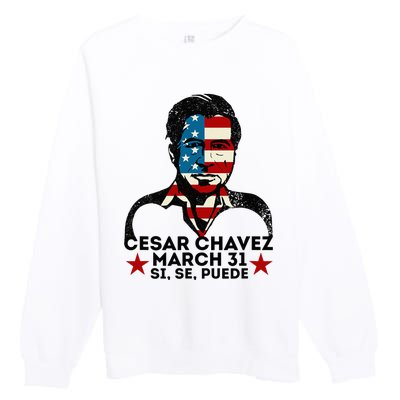 Pride Cesar Chavez Day Celebration Premium Crewneck Sweatshirt