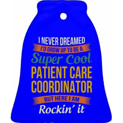 Patient Care Coordinator Funny Gift Funny Appreciation Gift Ceramic Bell Ornament