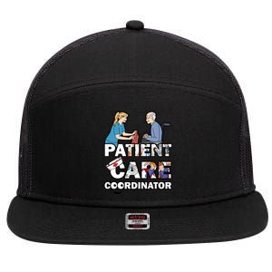 Patient Care Coordinator Gift 7 Panel Mesh Trucker Snapback Hat