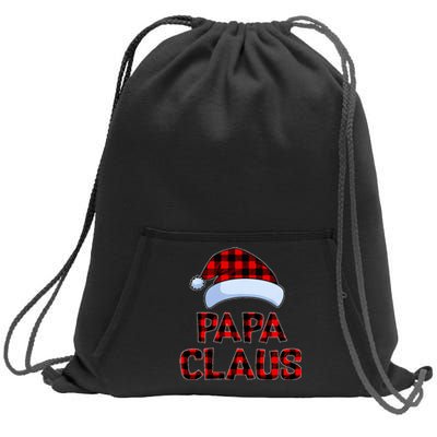 Papa Claus Christmas Lights Pajama Family Matching  Sweatshirt Cinch Pack Bag