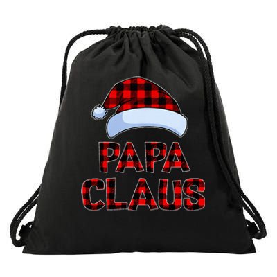 Papa Claus Christmas Lights Pajama Family Matching  Drawstring Bag