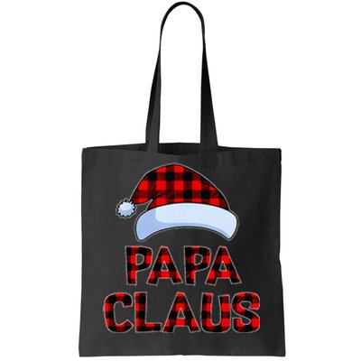 Papa Claus Christmas Lights Pajama Family Matching  Tote Bag