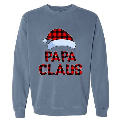 Papa Claus Christmas Lights Pajama Family Matching  Garment-Dyed Sweatshirt