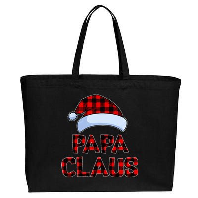 Papa Claus Christmas Lights Pajama Family Matching  Cotton Canvas Jumbo Tote