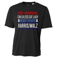 Postmenopausal Childless Cat Lady Ready To Vote Kamala Cooling Performance Crew T-Shirt