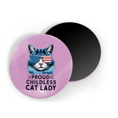 Proud Childless Cat Lady Usa Flag Democrat Liberal Kamala Harris 2024 President Magnet