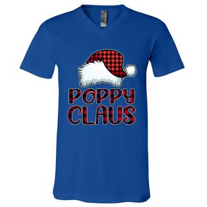 Poppy Claus Christmas Lights Pajama Family Matching V-Neck T-Shirt