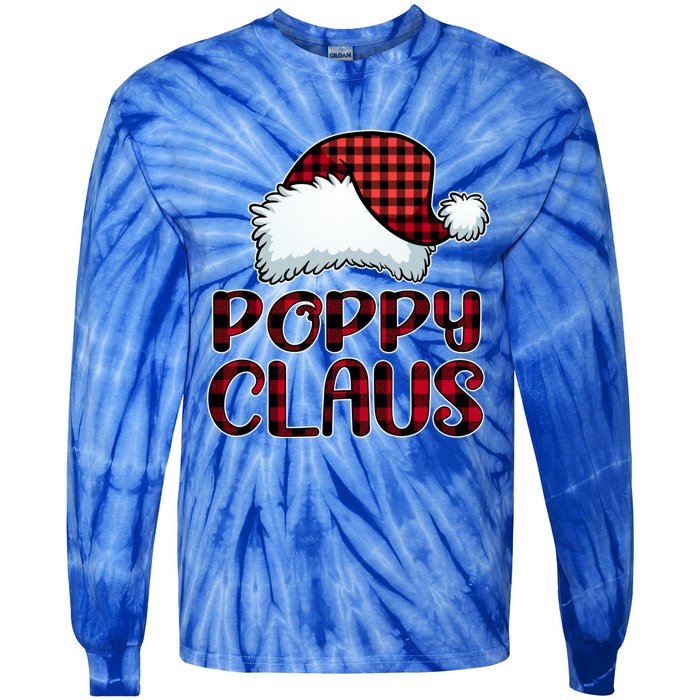 Poppy Claus Christmas Lights Pajama Family Matching Tie-Dye Long Sleeve Shirt