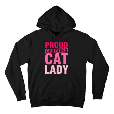 Proud Childless Cat Lady Vintage Design Hoodie