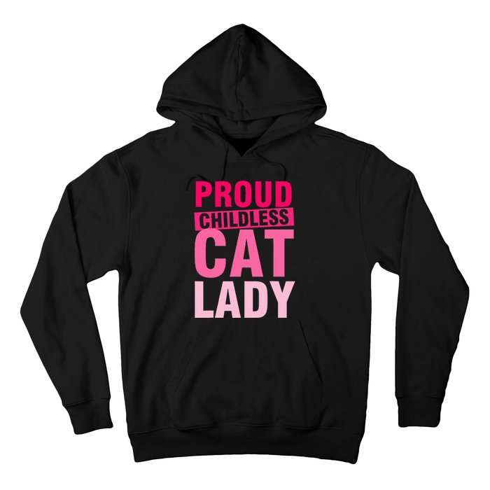 Proud Childless Cat Lady Vintage Design Hoodie