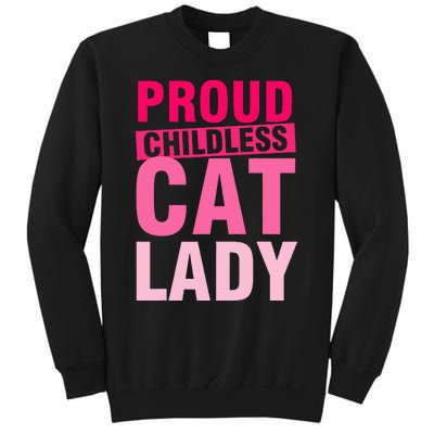 Proud Childless Cat Lady Vintage Design Sweatshirt