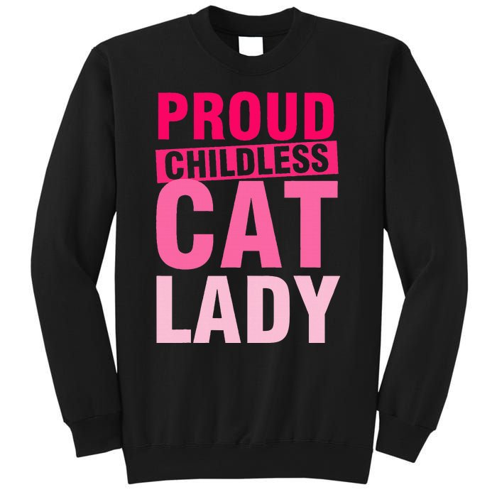 Proud Childless Cat Lady Vintage Design Sweatshirt