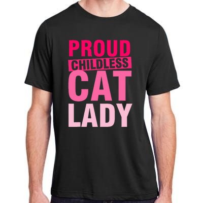 Proud Childless Cat Lady Vintage Design Adult ChromaSoft Performance T-Shirt